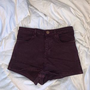 Topshop Maroon Shorts